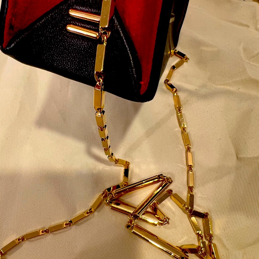 Authentic, brand-new, suede and leather Roland mournet clutch Cross body bag